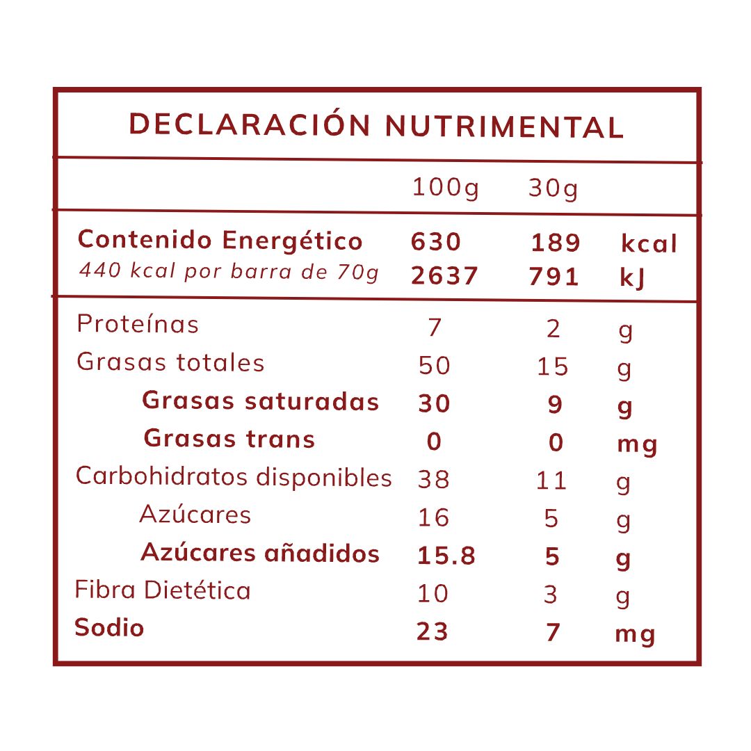 Barra de Chocolate 82%  Cacao con Flor de Sal