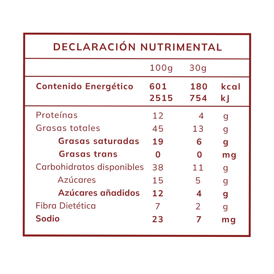 Barra de Chocolate 75% Cacao con Nuez de la India