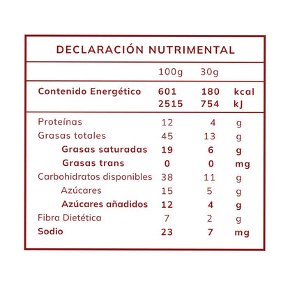 Barra de Chocolate 75% Cacao con Nuez de la India